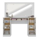 Ver imagem 3 de Penteadeira Camarim com Espelho e LED 7 Gavetas Flex Isis Multimóveis MP6098 Branco/Madeirado