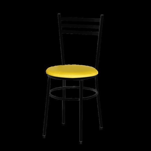 Kit 4 Cadeiras Epoxi Preta para Cozinha: Amarelo - 2