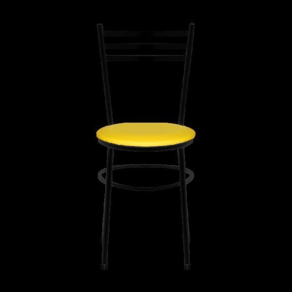 Kit 4 Cadeiras Epoxi Preta para Cozinha: Amarelo - 3
