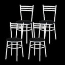 Ver imagem 1 de Kit 4 Cadeiras Epoxi Branca para Cozinha: Preto