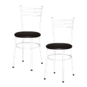 Ver mais imagens de Kit 4 Cadeiras Epoxi Branca para Cozinha: Marrom