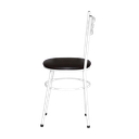Ver imagem 5 de Kit 4 Cadeiras Epoxi Branca para Cozinha: Marrom
