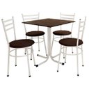 Ver imagem 3 de Kit 4 Cadeiras Epoxi Branca para Cozinha: Marrom