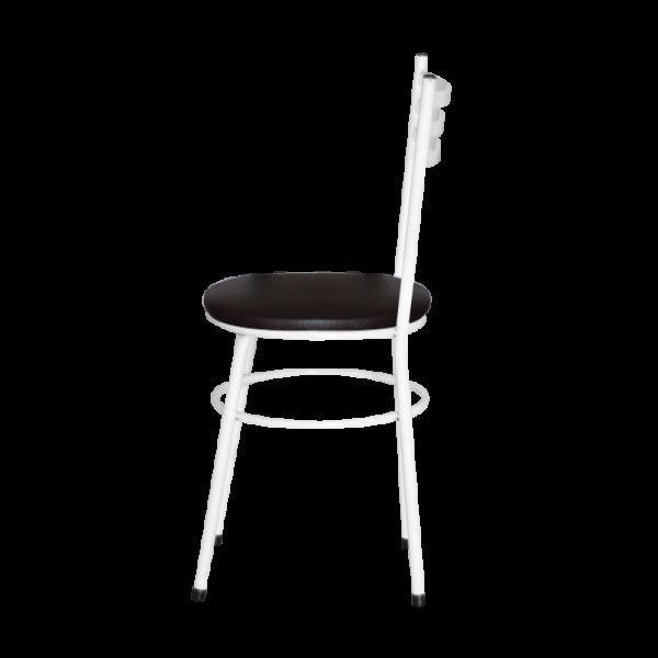 Kit 4 Cadeiras Epoxi Branca para Cozinha: Marrom - 4