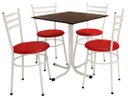 Ver imagem 2 de Kit 4 Cadeiras Epoxi Branca para Cozinha: Vermelho