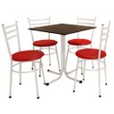 Ver imagem 2 de Kit 4 Cadeiras Epoxi Branca para Cozinha: Vermelho