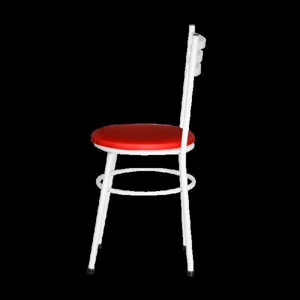 Kit 4 Cadeiras Epoxi Branca para Cozinha: Vermelho - 4