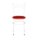 Ver imagem 3 de Kit 4 Cadeiras Epoxi Branca para Cozinha: Vermelho