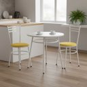 Ver imagem 1 de Kit 4 Cadeiras Epoxi Branca para Cozinha: Amarelo