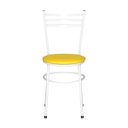 Ver imagem 3 de Kit 4 Cadeiras Epoxi Branca para Cozinha: Amarelo