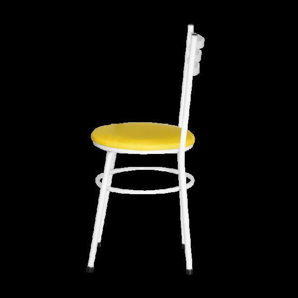 Kit 4 Cadeiras Epoxi Branca para Cozinha: Amarelo - 4