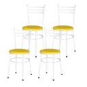 Ver mais imagens de Kit 4 Cadeiras Epoxi Branca para Cozinha: Amarelo