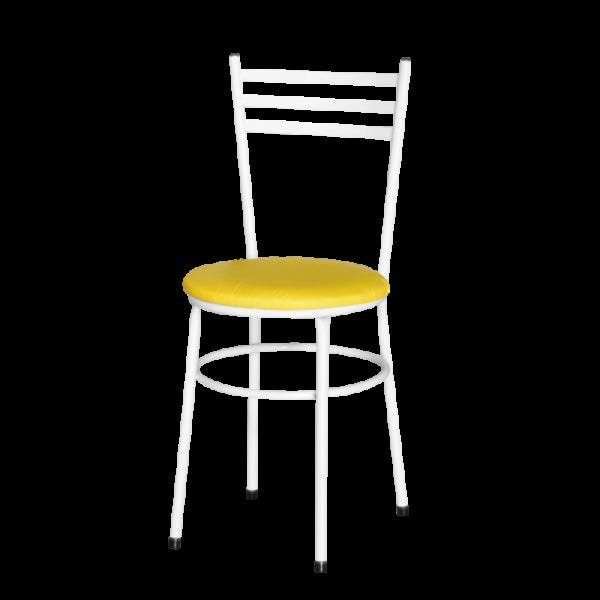 Kit 4 Cadeiras Epoxi Branca para Cozinha: Amarelo - 2