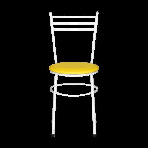 Kit 4 Cadeiras Epoxi Branca para Cozinha: Amarelo - 3
