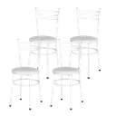 Ver imagem 1 de Kit 4 Cadeiras Epoxi Branca para Cozinha: Branco