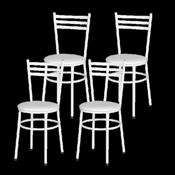 Kit 4 Cadeiras Epoxi Branca para Cozinha: Branco - 1