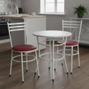 Ver imagem 1 de Kit 2 Cadeiras Epoxi Branca para Cozinha: Vermelho