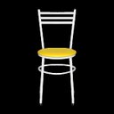 Ver imagem 3 de Kit 2 Cadeiras Epoxi Branca para Cozinha: Amarelo
