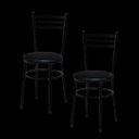 Ver imagem 1 de Kit 2 Cadeiras Epoxi Preta para Cozinha: Preto