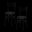 Ver imagem 1 de Kit 2 Cadeiras Epoxi Preta para Cozinha: Marrom