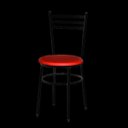 Ver imagem 2 de Kit 2 Cadeiras Epoxi Preta para Cozinha: Vermelho