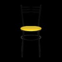 Ver imagem 3 de Kit 2 Cadeiras Epoxi Preta para Cozinha: Amarelo