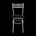 Ver imagem 2 de Kit 2 Cadeiras Epoxi Prata para Cozinha: Preto