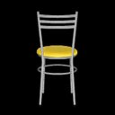 Ver imagem 4 de Kit 2 Cadeiras Epoxi Prata para Cozinha: Amarelo