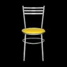 Kit 2 Cadeiras Epoxi Prata para Cozinha: Amarelo - 2