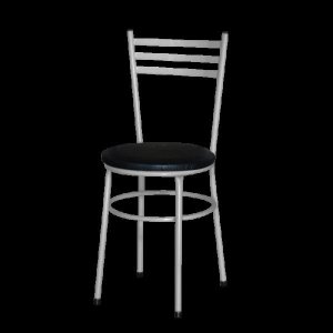 Cadeira Epoxi Prata para Cozinha: Preto
