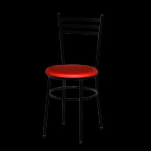 Cadeira Epoxi Preta para Cozinha: Vermelho
