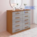 Ver imagem 5 de Cômoda 10 Gavetas com Chave e Tampo em MDF Ryad