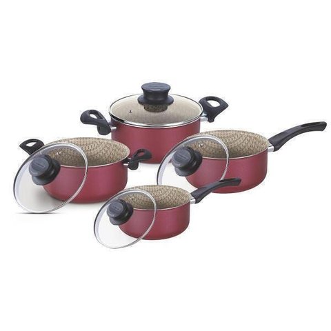 Jogo de Panelas 4 Peças Antiaderente Vermelho Tramontina