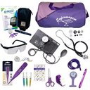 Ver imagem 1 de Kit Enfermagem Cores Bolsa Top Premium + Medidor de Glicose - Roxo