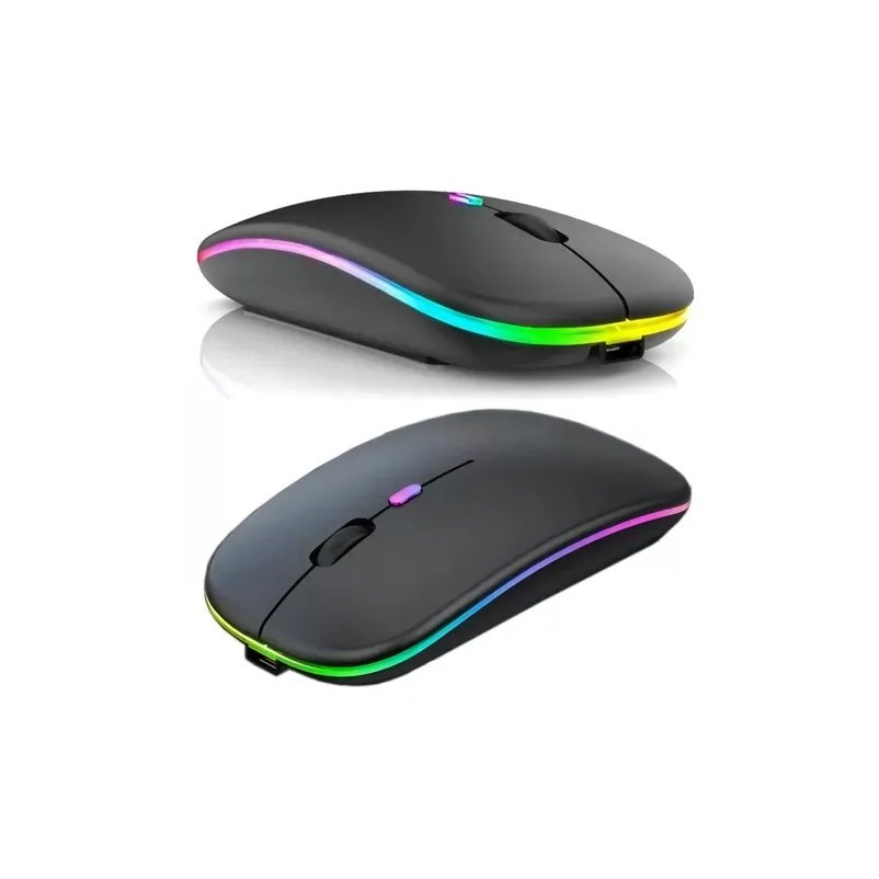 Mouse Bluetooth Wireless sem Fio Usb Silencioso Rgb Ergonômico 1600dpi H'maston E-1300 Pro - 4