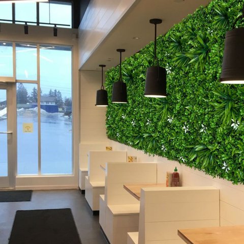 Painel Jardim Vertical Luxo Placa 4m² Verde Realista com Proteção Uv Áreas Externas e Internas