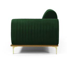 Sofá 3 Lugares Lisboa D07 com Chaise Esquerda 230cm Veludo Esmeralda - D'rossi Drossi - 5