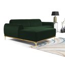 Ver imagem 3 de Sofá 3 Lugares Lisboa D07 com Chaise Esquerda 230cm Veludo Esmeralda - D’Rossi