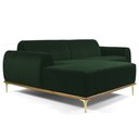 Ver imagem 4 de Sofá 3 Lugares Lisboa D07 com Chaise Esquerda 230cm Veludo Esmeralda - D'rossi Drossi