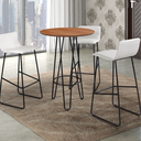 Ver imagem 4 de Bistrô Dubai Tampo Laminado de Madeira Base em Aço 70cm