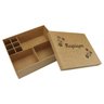 Caixa Maquiagem Flores Tampa de Sapato com Divisões - Madeira MDF - 3