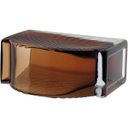 Ver mais imagens de Vaso Marinella Decorativo Cachepô Enfeite  15x11x6cm Vidro Âmbar