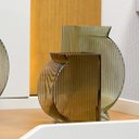 Ver imagem 2 de Vaso Marinella Decorativo Cachepô Enfeite  15x11x6cm Vidro Âmbar