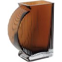 Ver imagem 3 de Vaso Marinella Decorativo Cachepô Enfeite  15x11x6cm Vidro Âmbar