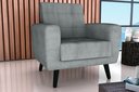 Ver imagem 1 de Poltrona Decorativa Lívia Boucle Cinza F497 - Matrix