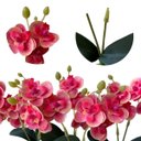 Ver imagem 1 de 7 Hastes Florais Rosa Artificiais para Decoração de Mesa e Aparador