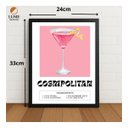 Ver imagem 2 de Quadro Drink Cosmopolitan Retrô Moderno 24x33cm com Vidro Preto