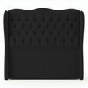 Ver imagem 3 de Cabeceira Cama Box Casal Padrão Alora 140cm Estofada Capitonê Moderna Bouclê Preto - Desk Design