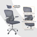Ver mais imagens de Cadeira de Escritório Diretor Oficial Vegas com Apoio - Cinza Branco + E-book