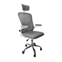 Ver imagem 1 de Cadeira de Escritório Diretor Oficial Vegas com Apoio - Cinza Branco + E-book